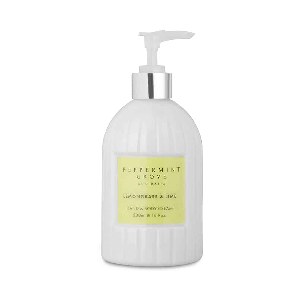 Hand & Body Cream Pump 500ml - Lemongrass & Lime